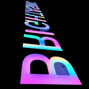 Business Store Frontlit Letter Sign Name Boards RGB LED Light Signage Shop Printing Outdoor Illuminated LED Logo Signs Custom