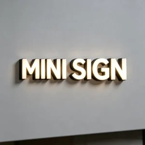 CNC Polished Full Acrylic Mini LED Light Up Letters Custom Font Color Indoor Advertising Sign