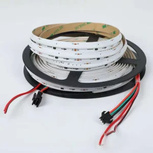 COB LED Light Strip Dotless RGB 24V 10mm Wide 576 Chips Per Meter 10 Meters a Roll Voice Control USB No Leads