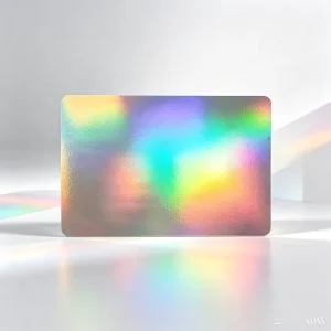 CR80 PVC Customized Rainbow Holographic Printable Magnetic Plastic Blank Card Offset Printing Type