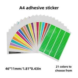 Camino 84 Grids Encoded Label Copperplate Paper Adhesive Anti-Tear Eco-Friendly Strong Stickiness Rectangular Shape Customizable