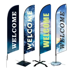 Campaign Custom Feather Pennant Signs Teardrop Flying Banner Beach Flagpole Flutter Flags Printed Polyester Waterproof