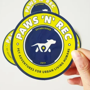 Can Add Logo UV Resist Stickers Printing Waterproof Durable White Vinyl PVC Self-Adhesive Shiny Die Cut Customized Logo Stickers
