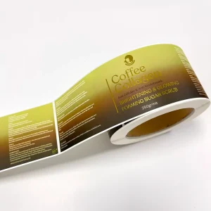 Candle Labels for Packaging Gold Foil Embossed Custom Stickers Vinyl Die Cut Sticker Roll