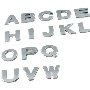 Car Accessories Exterior Decoration 25 mm Chrome Large Plastic Alphabet Letter Car Sticker