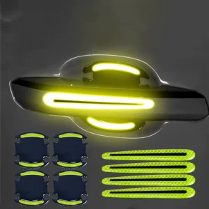 Car Accessory Decals Strips Reflective Stickers Car Door Handle Anti-Collision Strip Sticker for Car Decoration