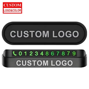 Card Plate Accessories Car Styling Custom Car Temporary Parking Card Phone Number With Logo