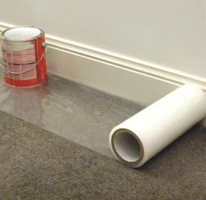 Carpet Protective PE Film High Toughness Tear Resistant Strong Stretchable No Edge Curling Custom Size