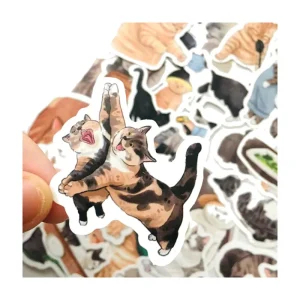 Cartoon Anime Self Adhesive Wall Die Custom Printed Waterproof Kiss Cut Vinyl Holographic PVC Stickers Self Adhesive