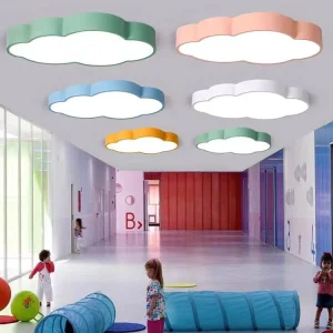 Cartoon Cloud Shaped Iron Art Pendant Light With PMMA/PVC Shade LED Ceiling Light For Children’s Room High CRI RA90