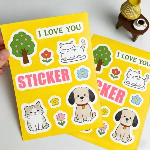 Cartoon Waterproof Stickers Custom Personalized Self Strong Adhesive Vinyl PVC Kiss Cut Stickers Top Brand PT