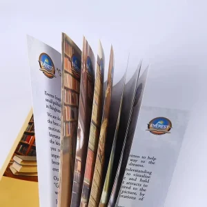 Catalogue Printing 128g Art Paper Product Introduction with Saddle Stitch Binding