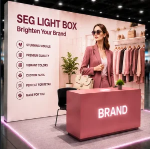 Ceiling Mounted LED Fabric Light Box Display