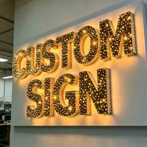 Channel Letter LED Dot Matrix Glitter Sign Stainless Steel Illuminated Letter For Brand Logo Wall Storefront Advertising