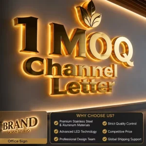 Channel Letters Signage Outdoor Stainless Steel Backlit Letters Illuminated Letters 3D Signs