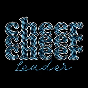 Cheer Letter Rhinestone High Quality Heat Press Iron Transfer