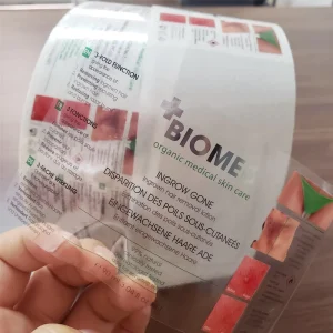China Custom Clear Transparent Self adhesive logo Stickers labels Printing