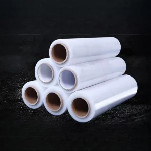 China Factory 20mic PE Glossy Stretch Film 50cm Hot Laminating 300m Length Soft LLDPE High Gloss for Soft PE Laminating Roll
