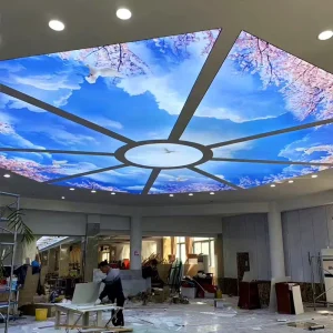 China Factory Stretch Ceiling Film PVC Soft Film Light Box Ceiling with Transparent Film Ceiling