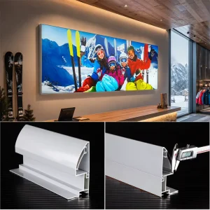 China Manufacturer Side Opening Aluminum Profile LED Light Box Frame Custom Fabric Advertising Display