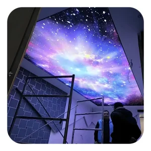 Chinese Factory New Soft Film Ceiling Starry Sky Blue Sky White Transparent Film PVC Stretch Ceiling Film Fabric Light Box