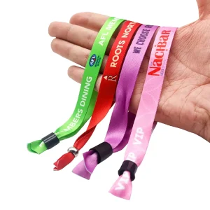 Chinese Manufacturer Custom logo Bracelet Personal Party Festival Polyester Promotion Printed Fabric Wristband