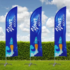 Christmas Factories Professional Manufacturer Feather Flying Custom Beach Flag, outdoor Seasonal Beach Flag