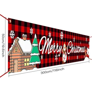 Christmas Holiday Custom Printed Portable Themed Vinyl Banner Design Hanging Store Advertising Party Decor Sign Banner with logo