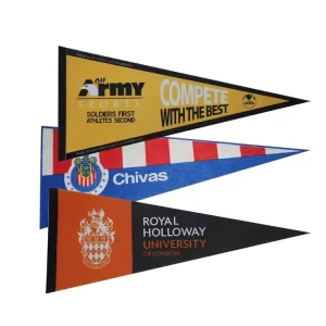 Christmas Promotional Advertising Sports Custom Felt Triangle Flag Pennant Banner Pennant Flag Custom