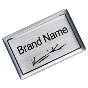 Chrome Mylar 3D Decal Silver Brushed Aluminium Epoxy Sticker Polyurethane PU Resin Domed Labels
