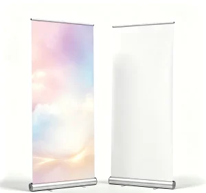 Classic Aluminum Steel Frame Retractable Roll-Up Banner Tool-Free Assembly Portable Pull-Up Advertising Background