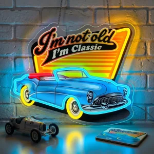 Classic Car Neon Sign Car Wall Decor LED Neon Light Car Lover Neon Light Retro Car Room Man Cave Garage Custom Neon Lights Signs