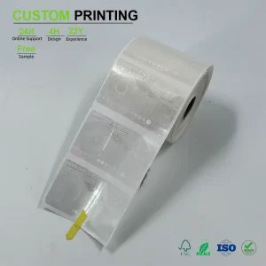 Clear Hologram Label Rolls for Premium Packaging Anti Diversion Unique Anti-Counterfeit Traceability Identification Stickers
