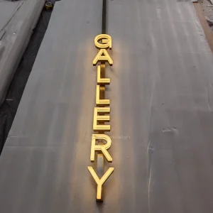 Clear Sandblasted Acrylic Front Lit Metal Track Letter Custom LED Sign for Mall Building Commercial Places