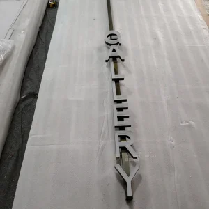 Clear Sandblasted Acrylic Front Lit Track Letter Custom LED Sign for Indoor Mall Building Commercial Places Water Resistant