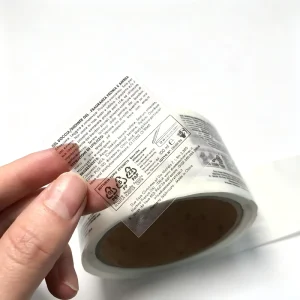 Clear Sticker Printing Adhesive Label Custom PVC Transparent Waterproof Stickers Gold Foil Logo Labels