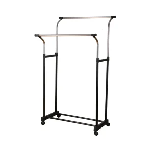 Cloth Hanger Stand Clothing Display Racks High Quality Rolling Adjustable Metal Clothes Rack with Chrome