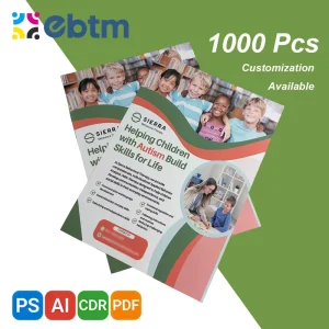Coated Paper A4 A5 A6 Soft Touch Finish UV Digital Printing Tear Resistant Vivid Pattern Flyer for Branding