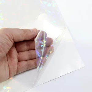 Cold Laminated Thin Laser Heart Film Transparent Self adhesive Decorative Painting Photo Cardboard Film Protective Film
