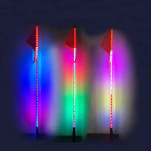 Color Chasing LED Dune Flag Pole Light 4ft 5ft 6ft RZR Light Whip for ATV UTV Truck Off Road LED Whip Lights