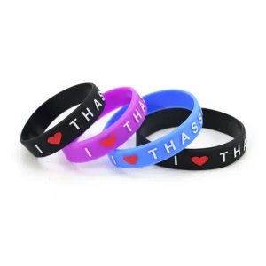 Colorful Logo Rubber Bracelets for Marketing and Events Silicone Wristbands