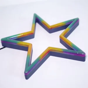 Colorful Molding Liquid Acrylic Star Neon Letters Joint Free Neon Sign Fancy Neon Signage for Birthday Festival Party