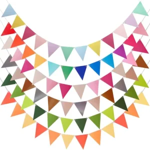 Colorful Pennant Multicolor Triangle Flag Factory Direct Sale Hanging Felt Festival Celebration Birthday Party Decor