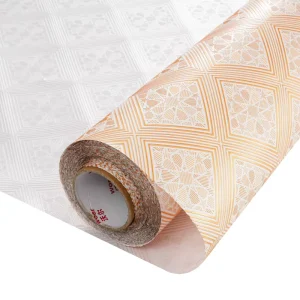 Colorful Semi rigid Embossed PVC Ceiling Film for Gypsum Tiles Modern Design Waterproof and Fireproof