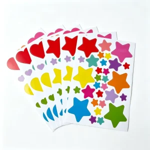 Colorful Star Heart Shape Stickers Self-Adhesive Cartoon Reward Kids DIY Scrapbook Sticker Wall Decorations Labels