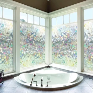Colorful Window Film Privacy Glass Frosted Static Cling Without Glue Removable Opaque Stickers Self Adhesive Anti UV