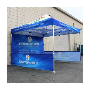 Commercial 3×3 40mm Hexagon Aluminum Frame 600D Canopy Roof Custom Pop Up Logo Trade Show Tent 10ft X 10ft Outdoor Event Tent