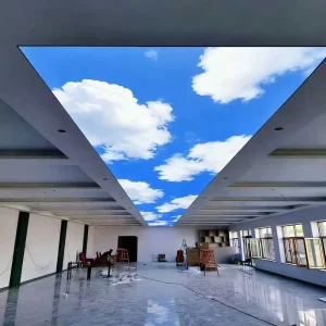 Commercial Aluminum Hanging UV Soft Film Stretch Ceiling LED LightBox for Restaurant Caf Food Service Venue Ambiance