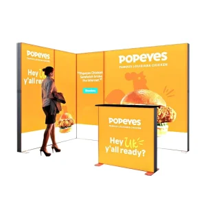 Commercial Durable Aluminum Frame SEG Lightbox with Tension Fabric Graphics Rectangle Shape