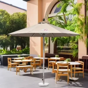 Commercial Garden Patio Parasol Aluminum Resort Outdoor Sun Beer Beach Umbrella for Advertising